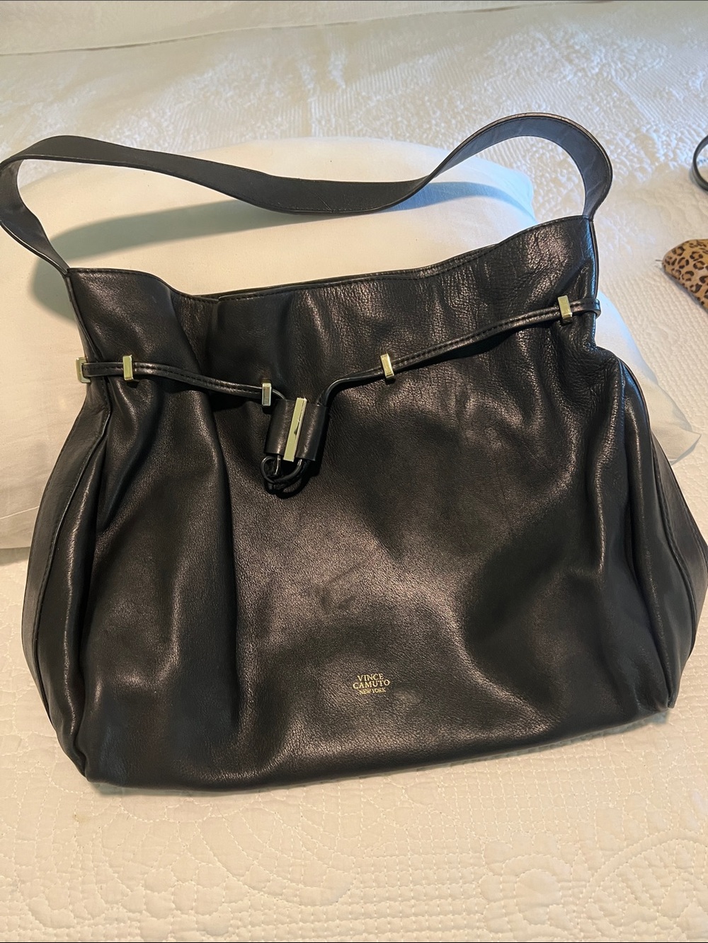 Black Leather Vince Camuto bag